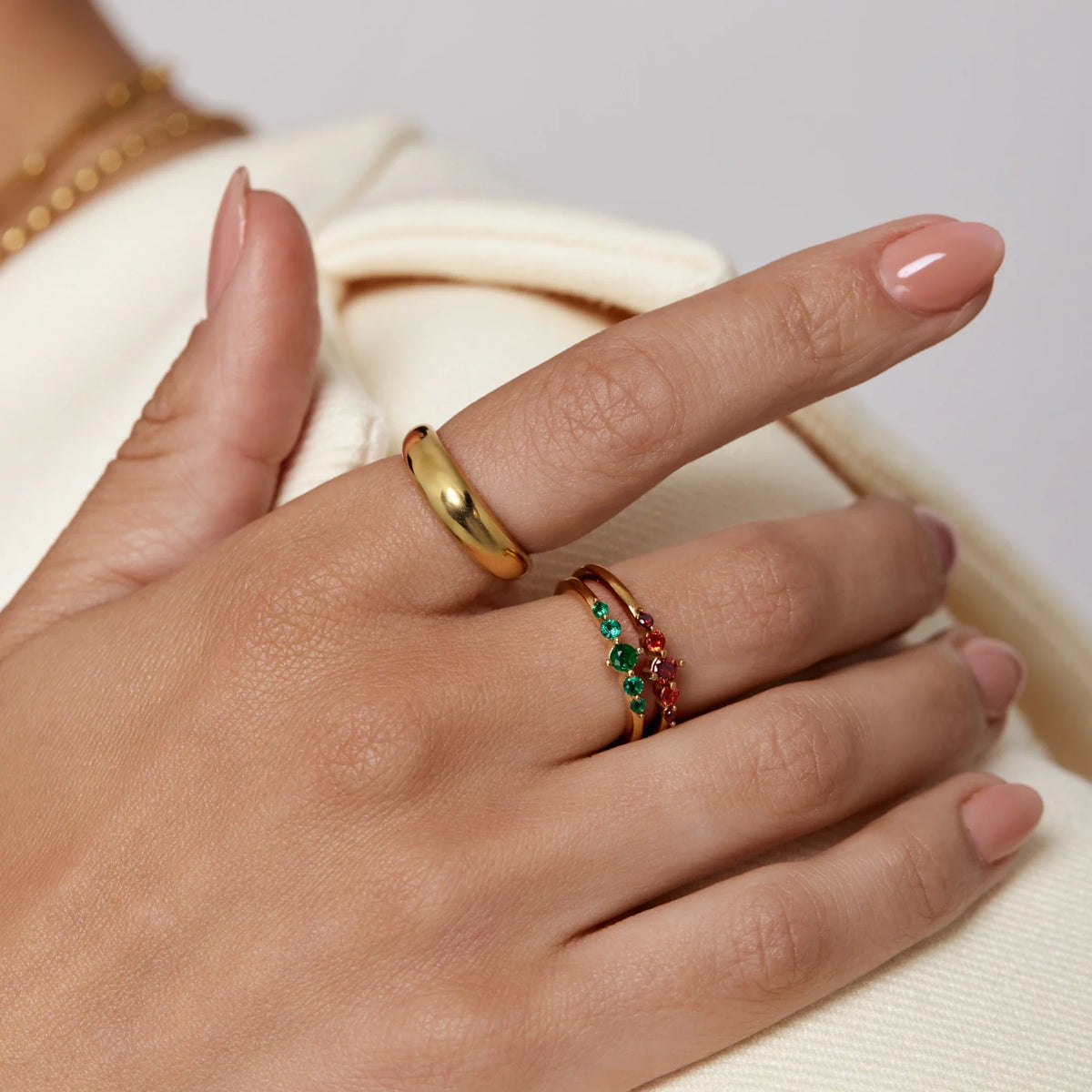 Belle Stacking Birthstone Ring