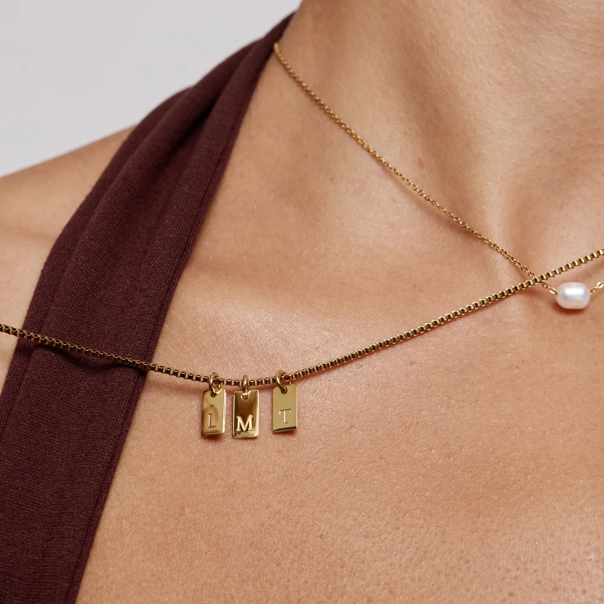 Tag Initial Necklace