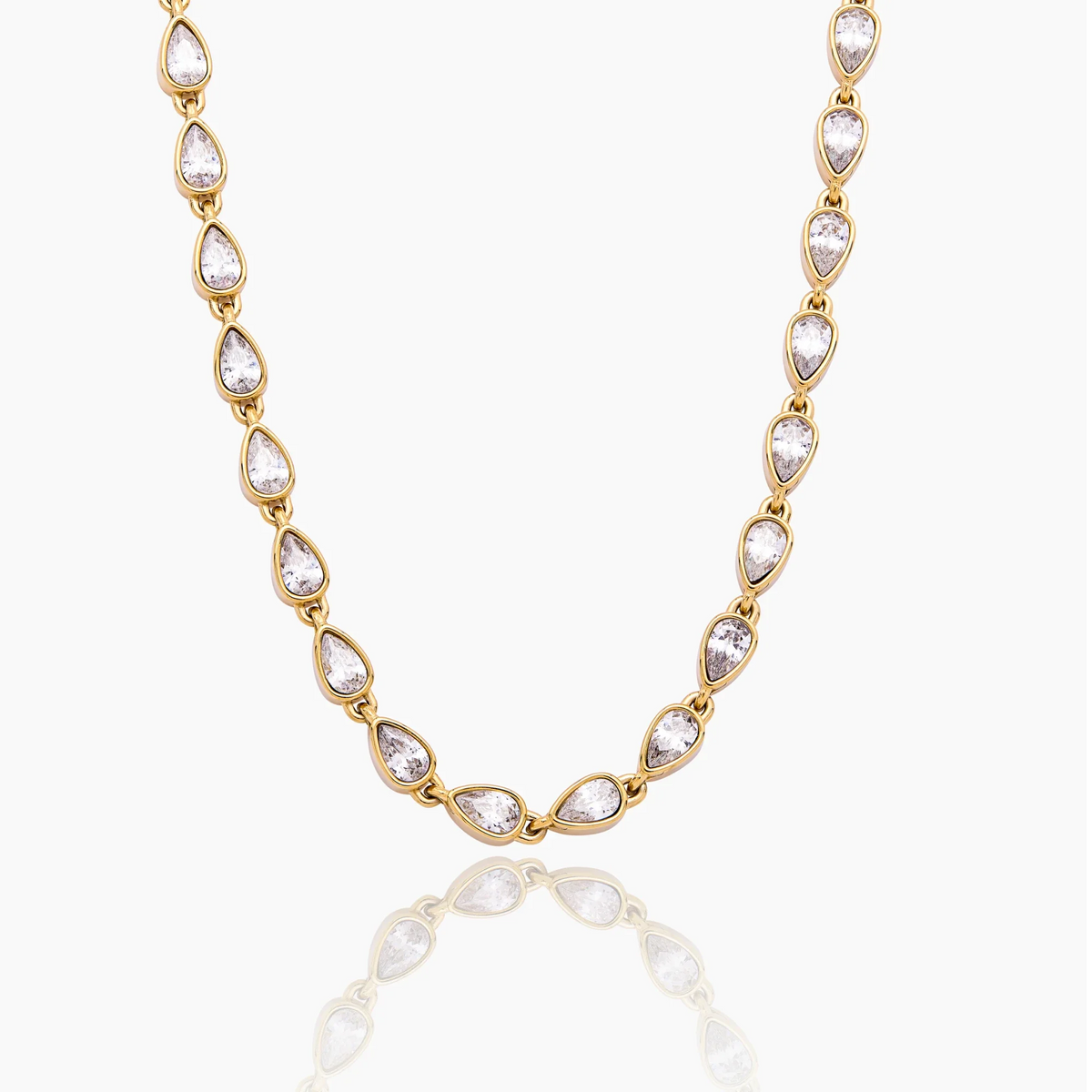 Teardrop Tennis Necklace