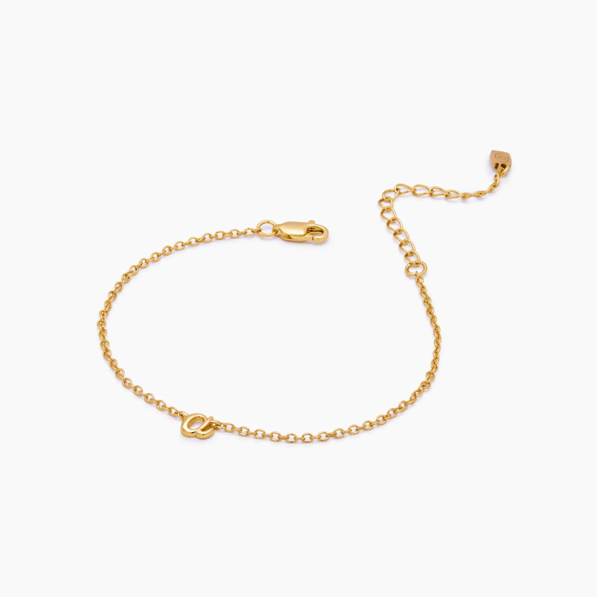 Dainty Cursive Initial Bracelet