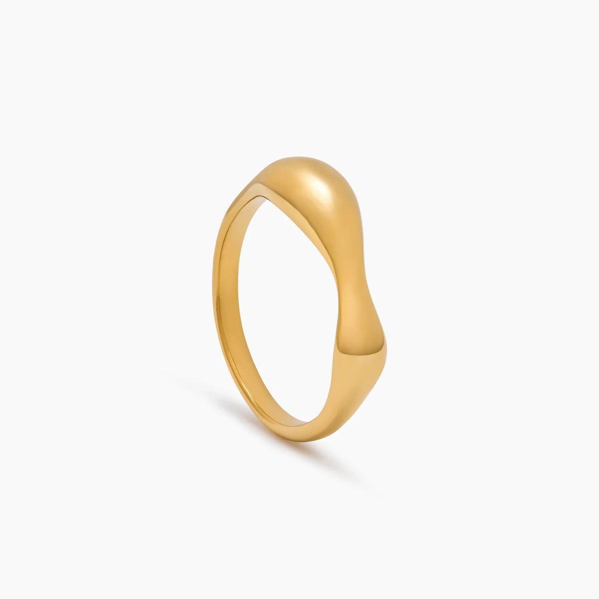 Sculpted Wave Statement Ring