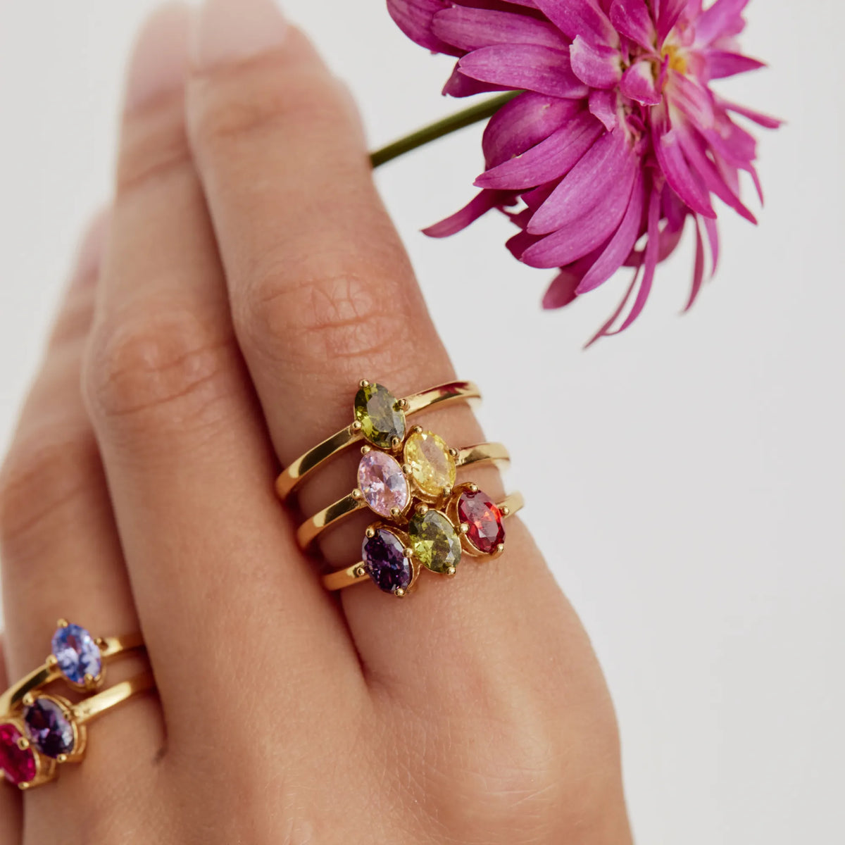 Marquise Family Birthstone Ring