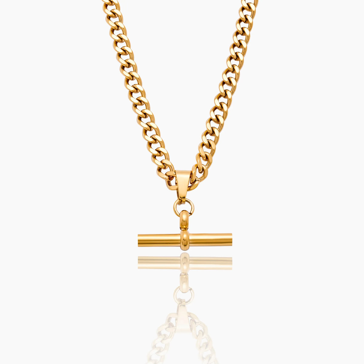 Curb Chain Fob Necklace